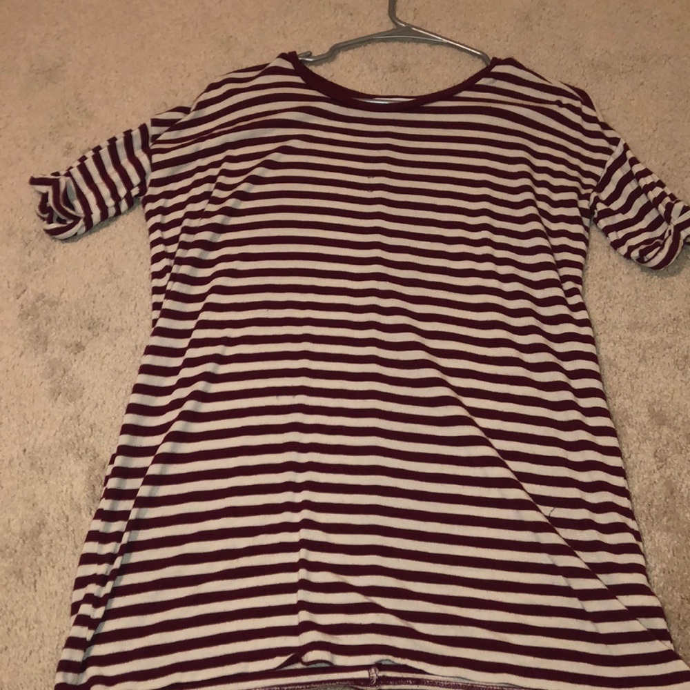 Red and white tunic